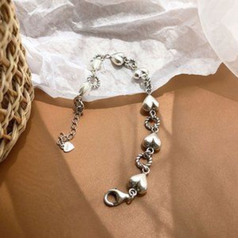 *NEW 925 Sterling Silver Vintage Link Bracelet B - Picture 4 of 5
